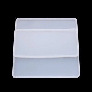 Silicone Mold DIY Resin Casting High Mirror Surface Rectangle Square For Crafting Jewelry Making Tabletop Display