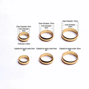 14k gold-filled round spacer rings in 8mm 10mm 12mm sizes for jewelry making