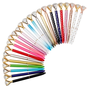 Bunte LED Diamant Kugelschreiber in verschiedenen metallischen Farben und Mustern