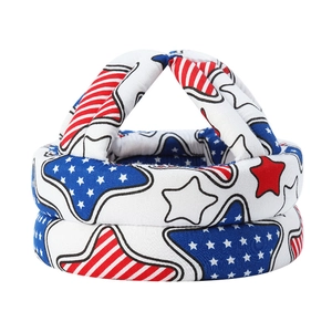 Adjustable infant safety helmet with star and stripe pattern for toddler head protection
