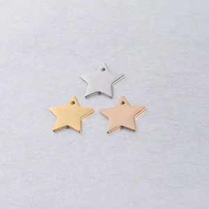 Star Pendants 304 Stainless Steel Mirror Polished Five Pointed Star Charms For DIY Necklace Bracelet Jewelry Making