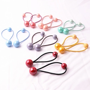 Set di 7 paia di elastici per capelli colorati con perle lucide per bambine e ragazze
