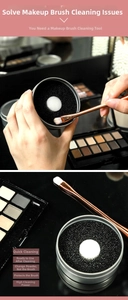 Details zur Make-up-Pinsel-Trockenreinigerbox mit Aktivkohleschwamm zur Farbentfernung
