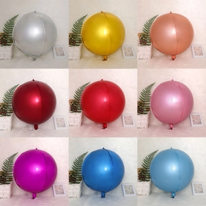 Detailed grid showing 4D foil balloons in silver, gold, rose gold and multiple colors