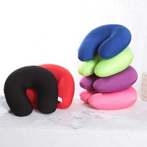 U-shaped travel pillows in multiple colors featuring soft fabric and ergonomic neck support