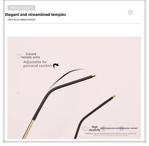 Detail of matte black temple with gold light alloy hinge for durable eyewear frames