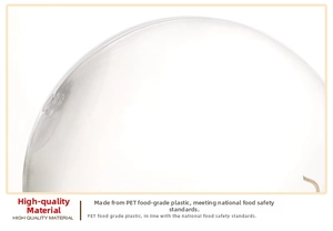 Close-up of food-grade PET clear plastic sphere showing high transparency and smooth edges
