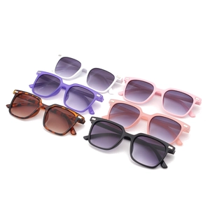 Kids vintage round sunglasses with rice nail accents in six assorted colorful frames