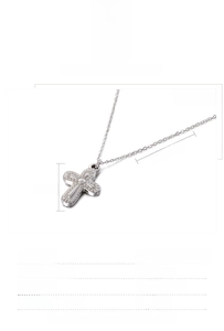 Detailed size specifications for 316L stainless steel cross pendant necklace