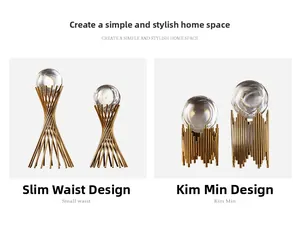 Detailed view of luxury crystal ball ornaments with gold-plated geometric metal bases