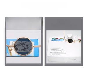 Polarized lens test with UV400 protection display on vintage gold round sunglasses