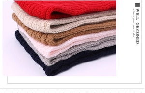 Vue détaillée des textures en grosse maille et nuances de couleurs pour ensemble hiver