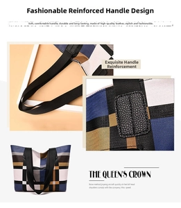 Close-up of reinforced stitching and premium leather texture on tote bag handles