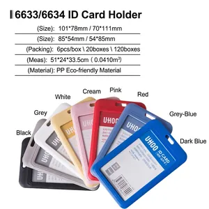UHOO matte finish ID card holder in multiple colors made from PP eco-friendly material