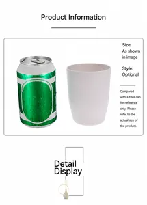Gobelet à brosses à dents en plastique blanc minimaliste avec canette de 330 ml pour référence
