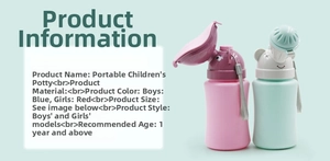 Detailed view of portable kid's urinal with bear design and leak-proof seal for travel