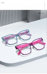 Detail of stylish two-tone metal frames featuring unique double-layer hollowed structure