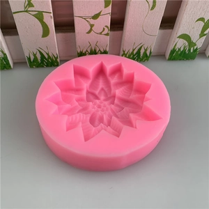 Pink silicone holly leaf and berry mold for Christmas fondant cake decoration