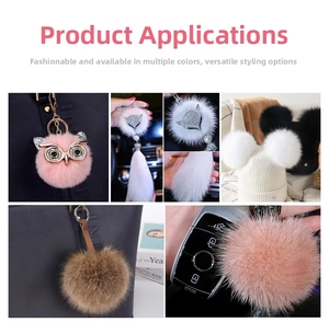 Detailed collection of faux fur owl pendants and rhinestone fox charms for bags and keys