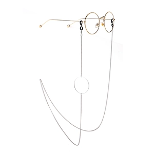 Minimalist Stainless Steel Glasses Chain Non Slip Anti Loss Eyewear Cord With Geometric Round Ring For Women Men Jewelry