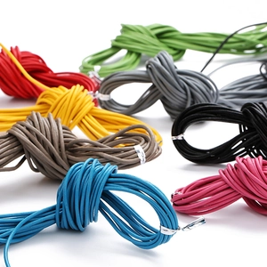 Bunte runde Echtlederschnur für DIY-Halsketten und Schmuckherstellung Handwerk
