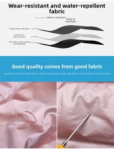 Waterproof and scratch-resistant fabric detail of pink fitness travel bag with multi-layer structure