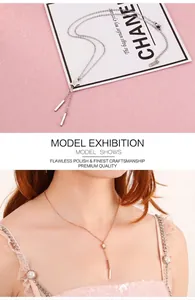 Collier chic en Y avec étoile en argent et or et breloques scintillantes en zircon