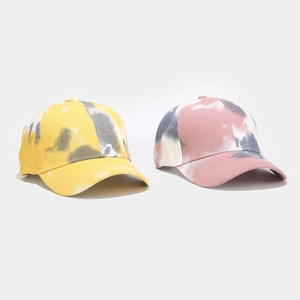 Casquettes de baseball tie-dye tendance en jaune et rose pour protection solaire plein air