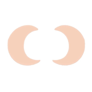 Symmetric pink crescent silicone eye pads for professional skin care and beauty routine