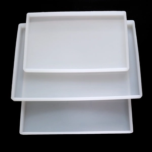 Large Square Rectangular Silicone Mold For DIY Resin Casting Thickened Translucent Mirror Surface Desktop Tray Crafting