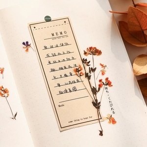 Vintage PET floral stickers with autumn flowers and memo motifs for DIY scrapbooking journaling