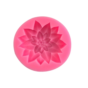 Pink silicone holly leaf mold for Christmas fondant and chocolate cake decorations