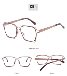 Détails de lunettes anti-lumière bleue œil de chat surdimensionnées en métal or rose