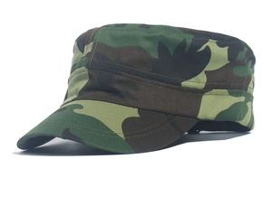 Detail showing the camouflage pattern and stitching on the outdoor tactical army cap