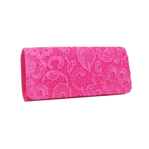 Pochette De Soirée Pour Femmes Satin Dentelle Florale Fermoir Magnétique Fête Mariage Sac À Bandoulière Avec Chaîne