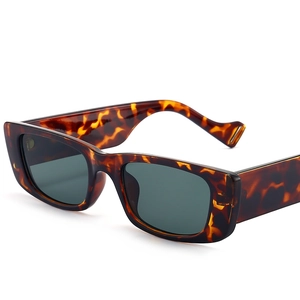 Retro small square tortoise shell sunglasses with dark lenses for men and women