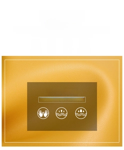 Detail of yellow lychee texture faux leather with waterproof and wear-resistant features