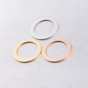 Large Round Ring Pendant 304 Stainless Steel Mirror Polished Blank Engravable Tag DIY Jewelry Making Necklace Accessories