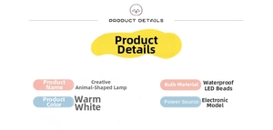 Detailed specifications of the battery-powered warm white mini animal night light
