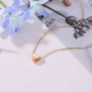Minimalistische Herz Anhänger Halskette Legierung Elegant Poliert Schmuck Für Frauen Täglich