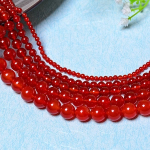 Natural red agate round beads for DIY jewelry making in multiple graded sizes