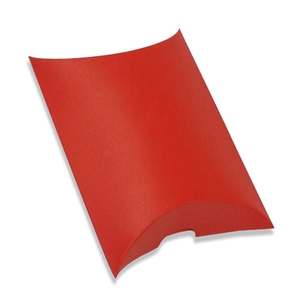 European style red pillow shaped gift box for wedding favors and candy packaging