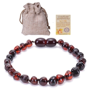 Natural Baltic Amber Baby Bracelet Irregular Multi Color Gemstone Beads For Infants Toddlers With Safety Screw Clasp Linen Pouch Certificate Authenticity