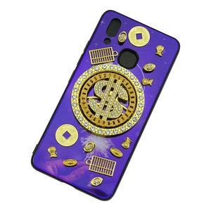 DIY Legierung Anhänger Goldfarben Straß Dollarzeichen Abakus Glücksbeutel Alte Münze Handyhülle Dekoration Basteln