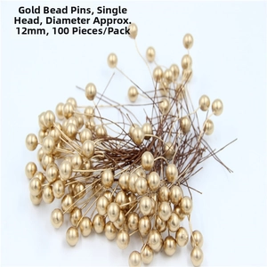 Detail of 12mm golden artificial berries with wire stems for Christmas DIY, 100 pcs pack