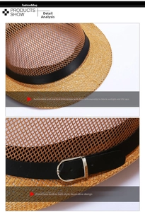 Dettaglio corona in mesh traspirante e cinturino in similpelle nera sul cappello