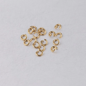 1x5mm vergulde roestvrijstalen open buigringen voor DIY sieraden maken en reparaties