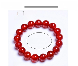 Specifications for natural red agate bead bracelet in 6mm, 8mm, 10mm and 12mm sizes