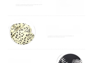 Detail of fabric scrunchies showing leopard print, polka dots and leaf patterns