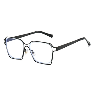 Lunettes œil-de-chat noires surdimensionnées avec verres anti-lumière bleue et cadre carré